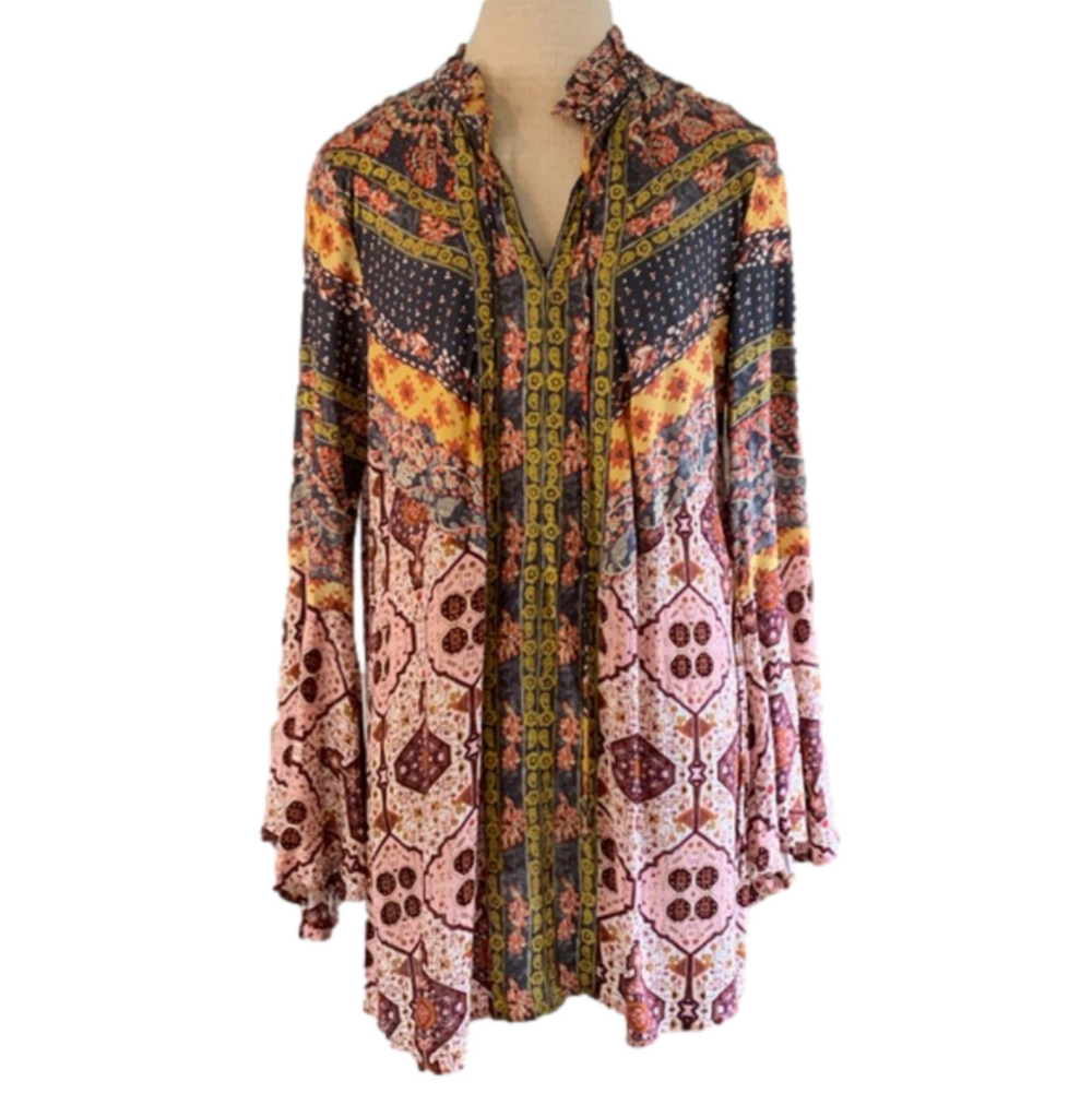 Umgee sz S NWT boho bell sleeve dress/tunic